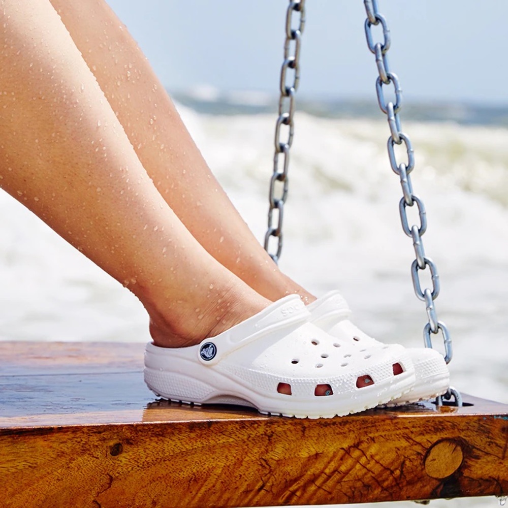Newish white crocs!